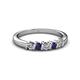 2 - Talia Blue Sapphire and Diamond Wedding Band 