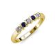 3 - Talia Blue Sapphire and Diamond Wedding Band 