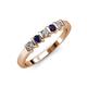 3 - Talia Blue Sapphire and Diamond Wedding Band 