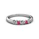 2 - Talia Ruby and Diamond Wedding Band 