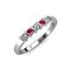 3 - Talia Ruby and Diamond Wedding Band 