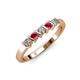 3 - Talia Ruby and Diamond Wedding Band 