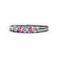 1 - Talia Pink Sapphire and Diamond Wedding Band 