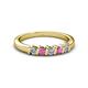 2 - Talia Pink Sapphire and Diamond Wedding Band 