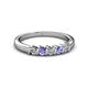 2 - Talia Tanzanite and Diamond Wedding Band 