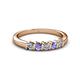 2 - Talia Tanzanite and Diamond Wedding Band 