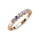 3 - Talia Tanzanite and Diamond Wedding Band 