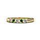 1 - Talia Green Garnet and Diamond Wedding Band 