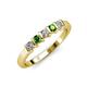 3 - Talia Green Garnet and Diamond Wedding Band 