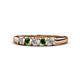 1 - Talia Green Garnet and Diamond Wedding Band 