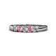 1 - Talia Pink Tourmaline and Diamond Wedding Band 