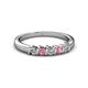2 - Talia Pink Tourmaline and Diamond Wedding Band 