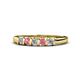 1 - Talia Pink Tourmaline and Diamond Wedding Band 