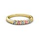 2 - Talia Pink Tourmaline and Diamond Wedding Band 