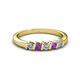 2 - Talia Amethyst and Diamond Wedding Band 