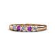 1 - Talia Amethyst and Diamond Wedding Band 