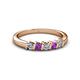 2 - Talia Amethyst and Diamond Wedding Band 
