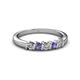 2 - Talia Iolite and Diamond Wedding Band 