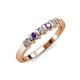 3 - Talia Iolite and Diamond Wedding Band 