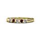 1 - Talia Red Garnet and Diamond Wedding Band 