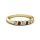 2 - Talia Red Garnet and Diamond Wedding Band 
