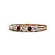 1 - Talia Red Garnet and Diamond Wedding Band 