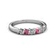 2 - Talia Rhodolite Garnet and Diamond Wedding Band 
