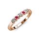 3 - Talia Rhodolite Garnet and Diamond Wedding Band 