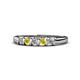 1 - Talia Yellow Sapphire and Diamond Wedding Band 