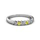 2 - Talia Yellow Sapphire and Diamond Wedding Band 