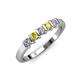3 - Talia Yellow Sapphire and Diamond Wedding Band 