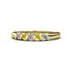 1 - Talia Yellow Sapphire and Diamond Wedding Band 