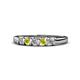 1 - Talia Yellow and White Diamond Wedding Band 