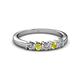 2 - Talia Yellow and White Diamond Wedding Band 