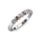 3 - Talia Smoky Quartz and Diamond Wedding Band 