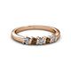 2 - Talia Smoky Quartz and Diamond Wedding Band 