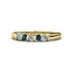 1 - Talia Blue and White Diamond Wedding Band 