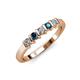3 - Talia Blue and White Diamond Wedding Band 