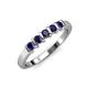 3 - Talia Blue Sapphire Wedding Band 