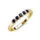 3 - Talia Blue Sapphire Wedding Band 