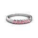 2 - Talia Pink Tourmaline Wedding Band 