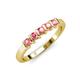 3 - Talia Pink Tourmaline Wedding Band 