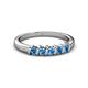 2 - Talia Blue Topaz Wedding Band 