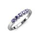 3 - Talia Iolite Wedding Band 