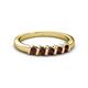2 - Talia Red Garnet Wedding Band 