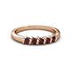 2 - Talia Red Garnet Wedding Band 