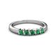 2 - Talia Emerald Wedding Band 