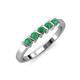 3 - Talia Emerald Wedding Band 