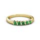 2 - Talia Emerald Wedding Band 