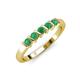 3 - Talia Emerald Wedding Band 